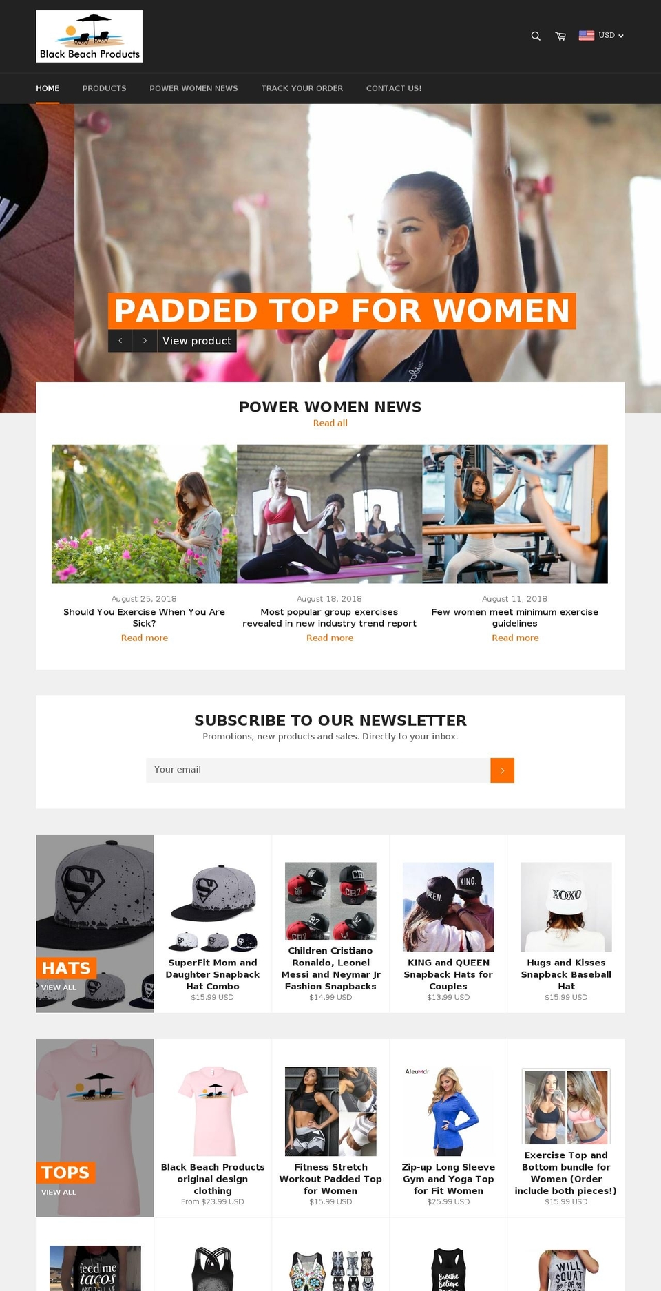blackbeachbeauty.com — Shopify storefront screenshot