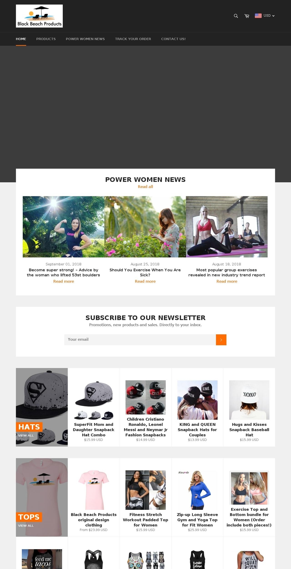 blackbeachproducts.com — Shopify storefront screenshot