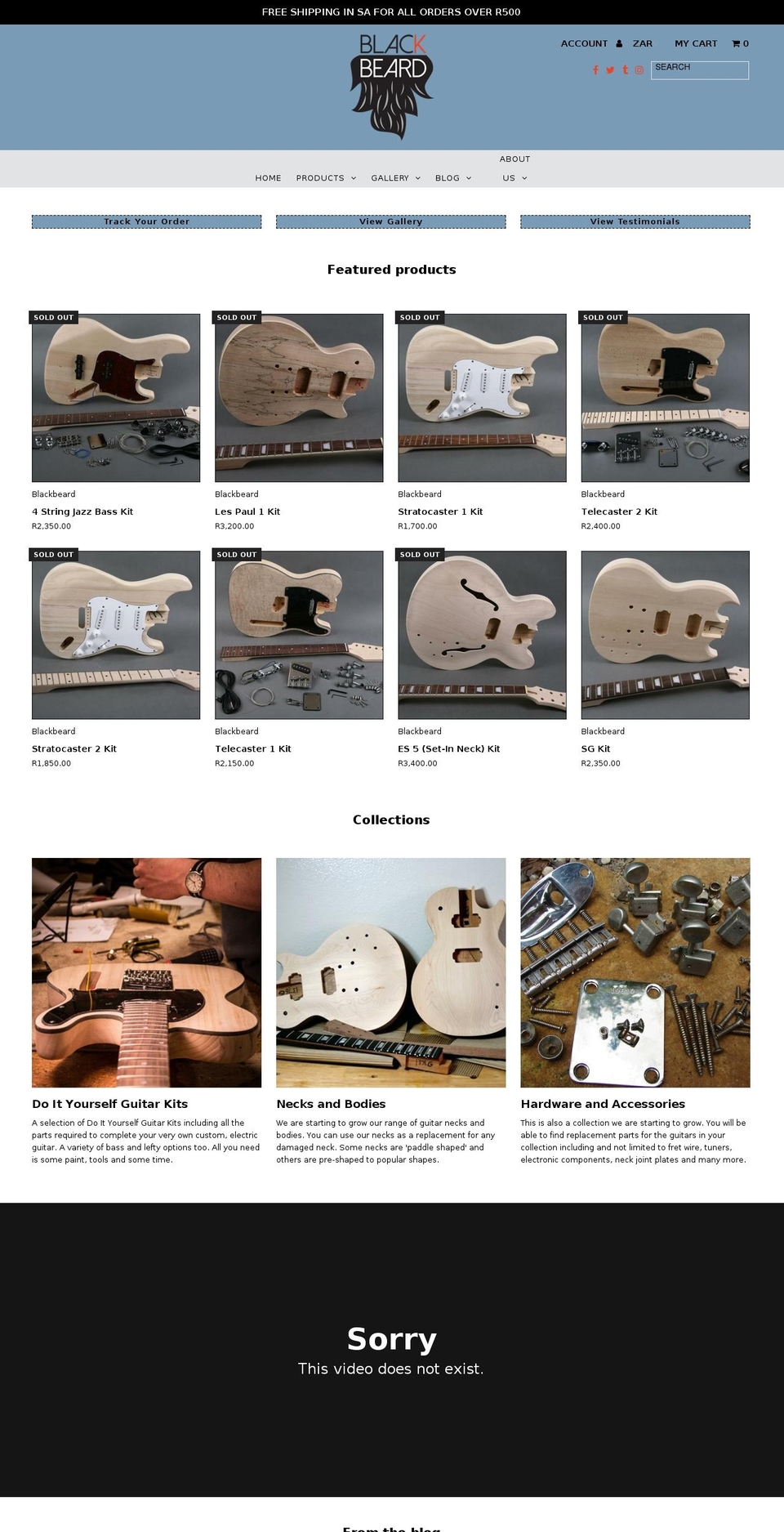 blackbeardsden.com — Shopify storefront screenshot