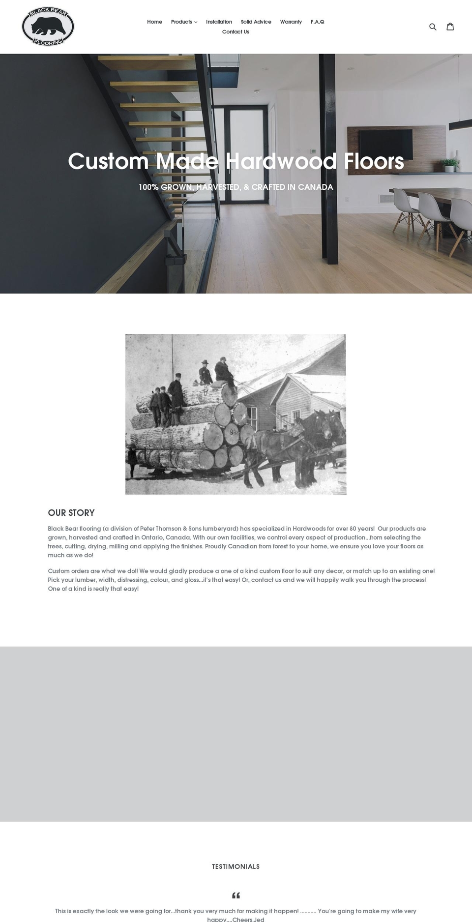 blackbearflooring.com — Shopify storefront screenshot