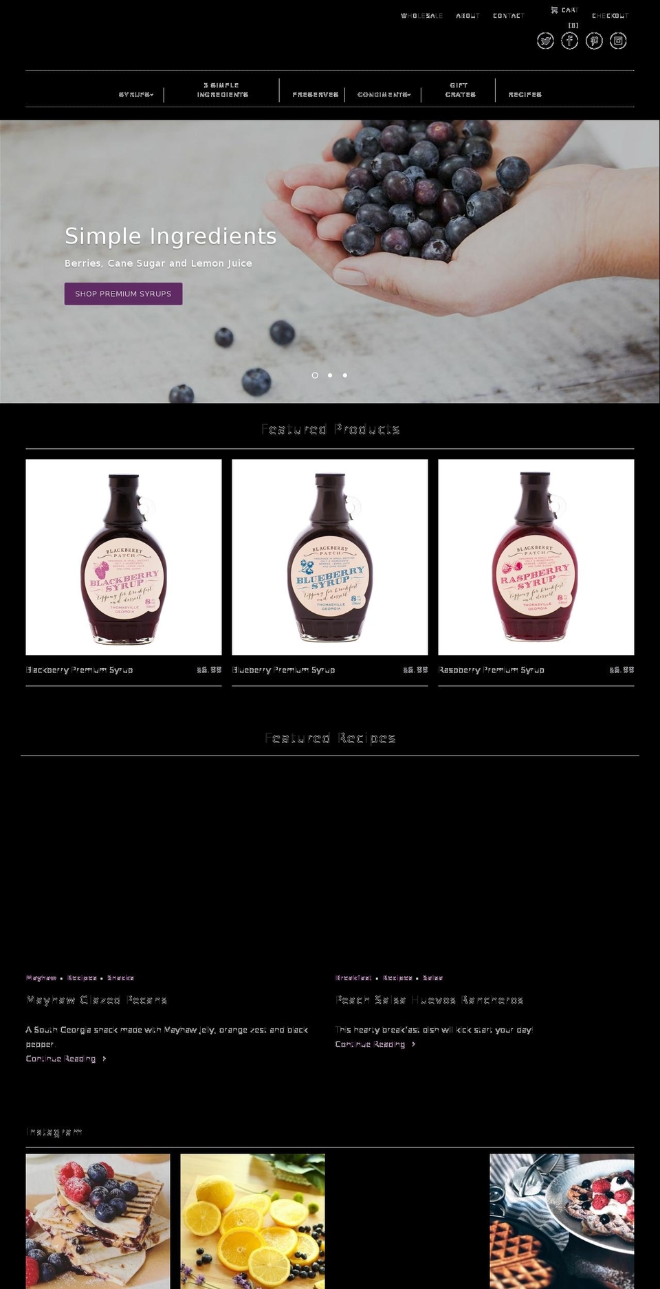 Responsive Shopify theme site example blackberrypatch.com