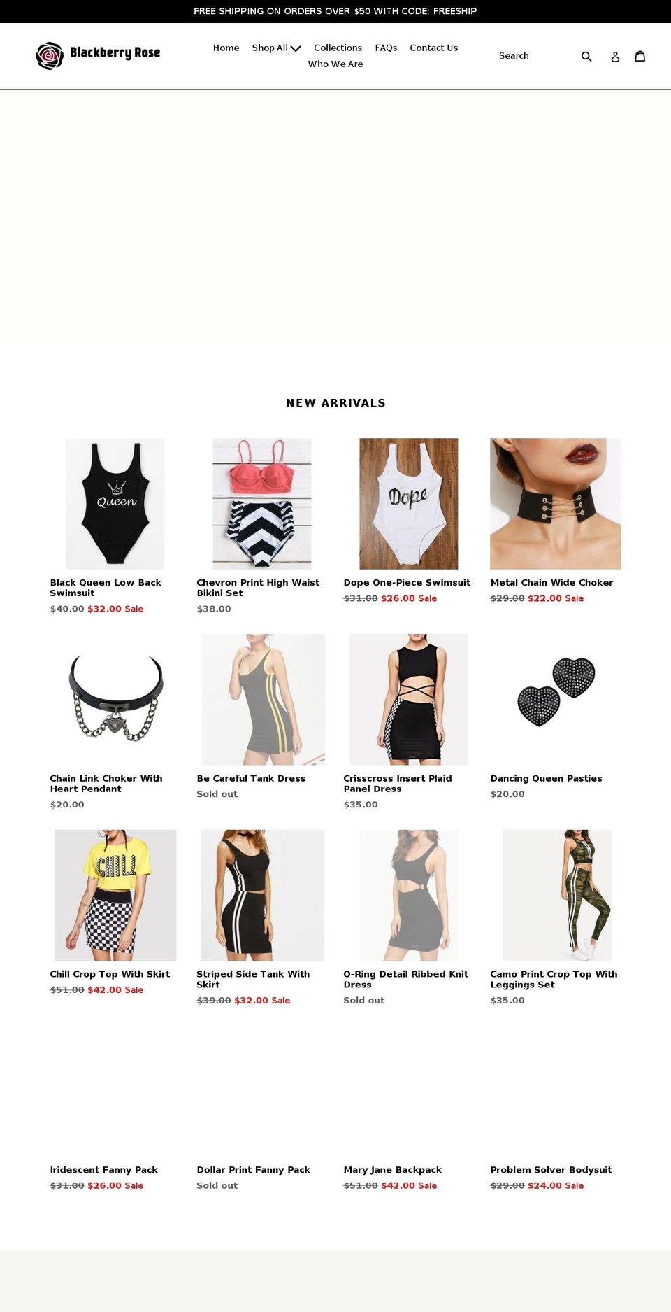 blackberryrose.com — Shopify storefront screenshot