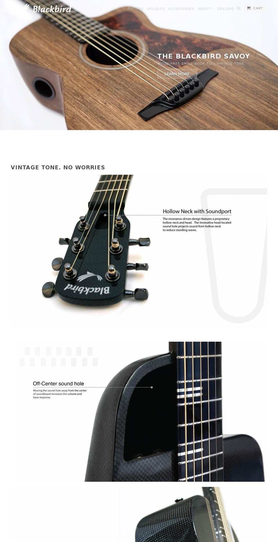 blackbirdguitar.com shopify website screenshot