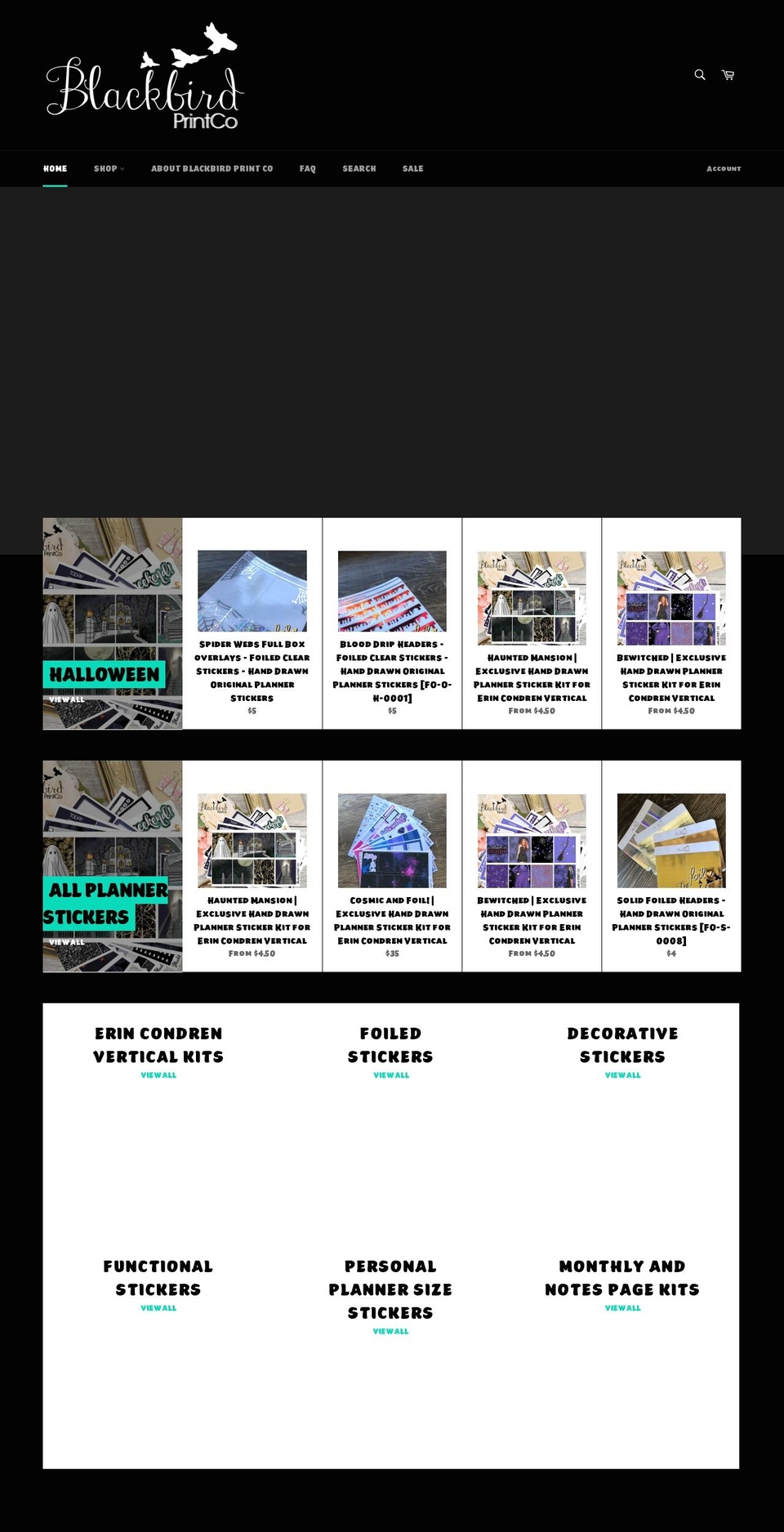 blackbirdprintco.com — Shopify storefront screenshot