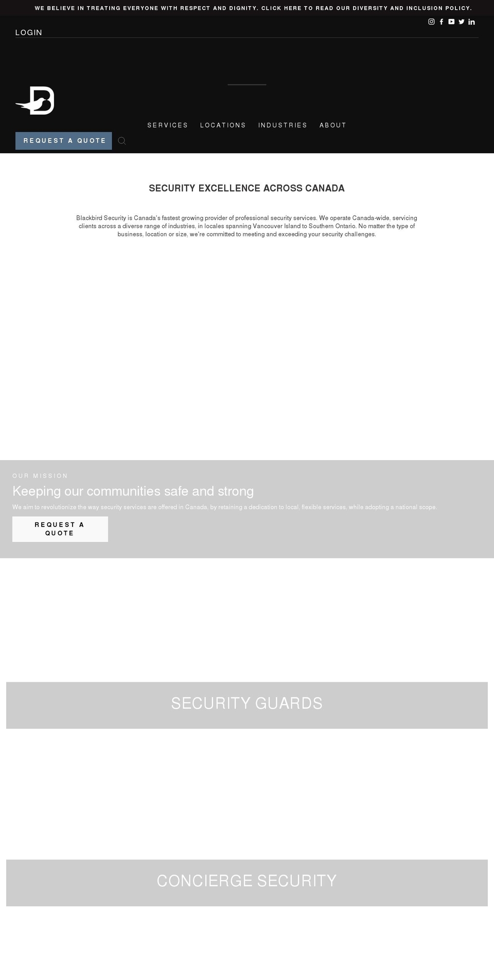 blackbirdsecurity.ca shopify website screenshot