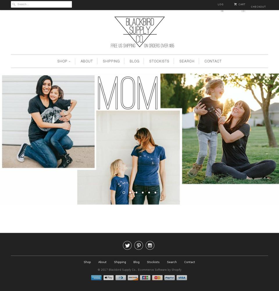 blackbirdtees.com shopify website screenshot