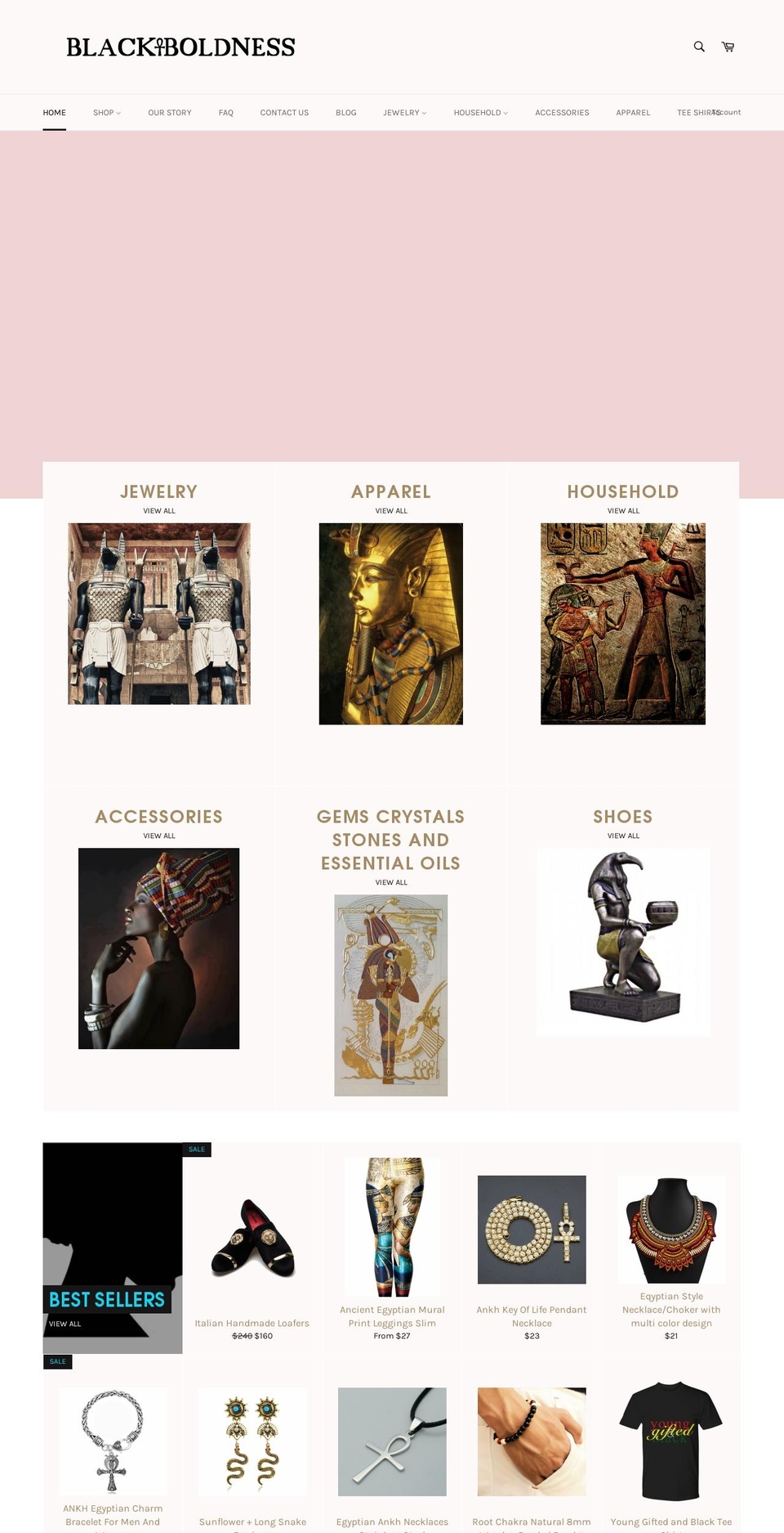 blackboldness.com shopify website screenshot