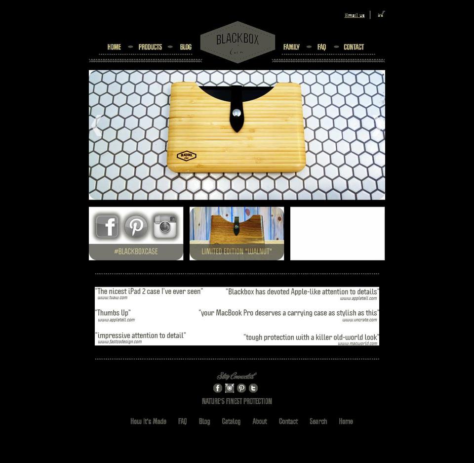 blackboxcase.com shopify website screenshot