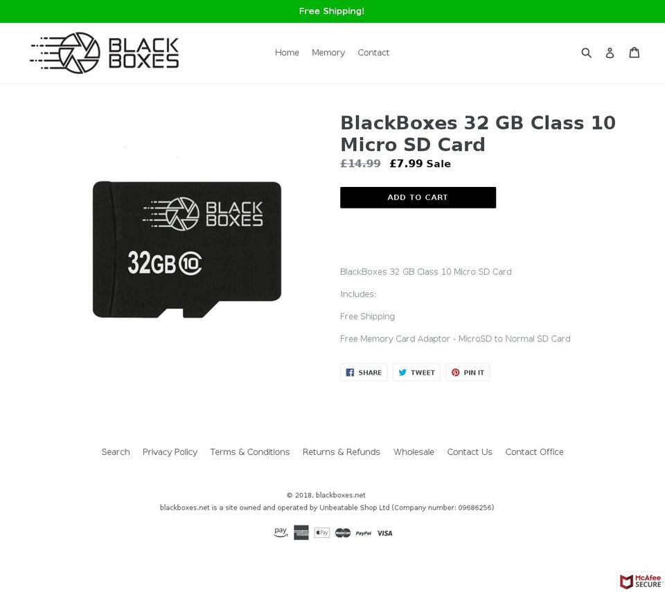 blackboxes.net shopify website screenshot