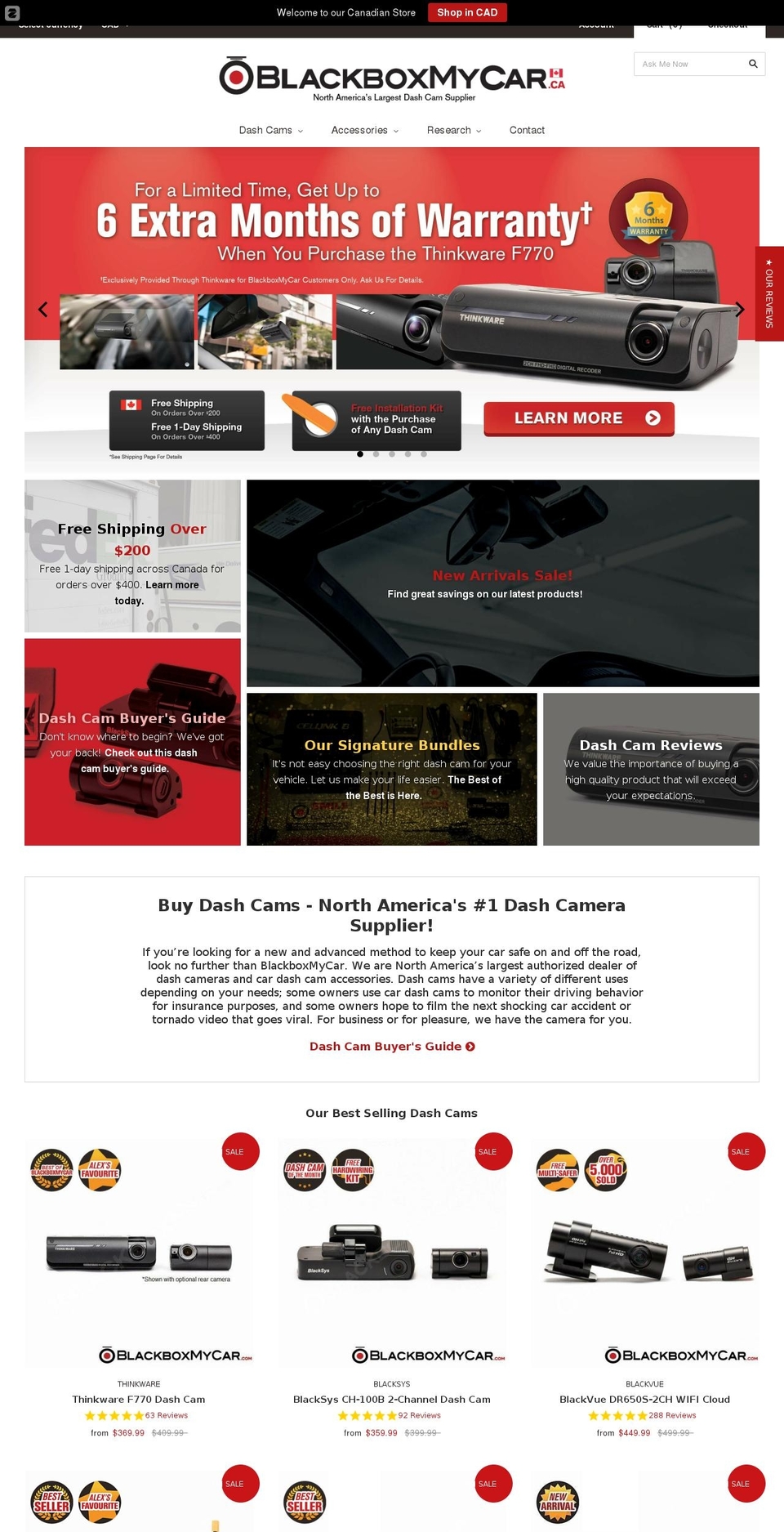 blackboxmycar.ca shopify website screenshot