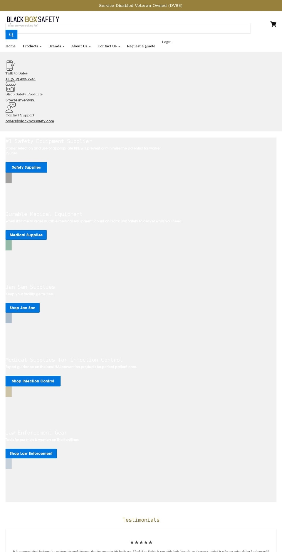 blackboxsafety.com shopify website screenshot