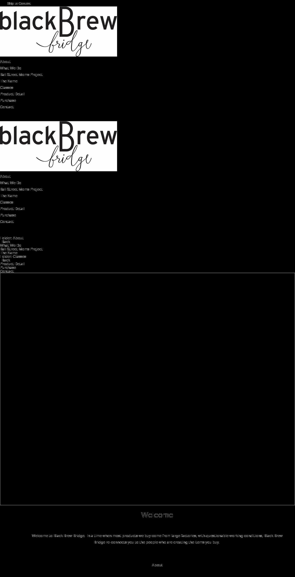 blackbrewbridge.com — Shopify storefront screenshot