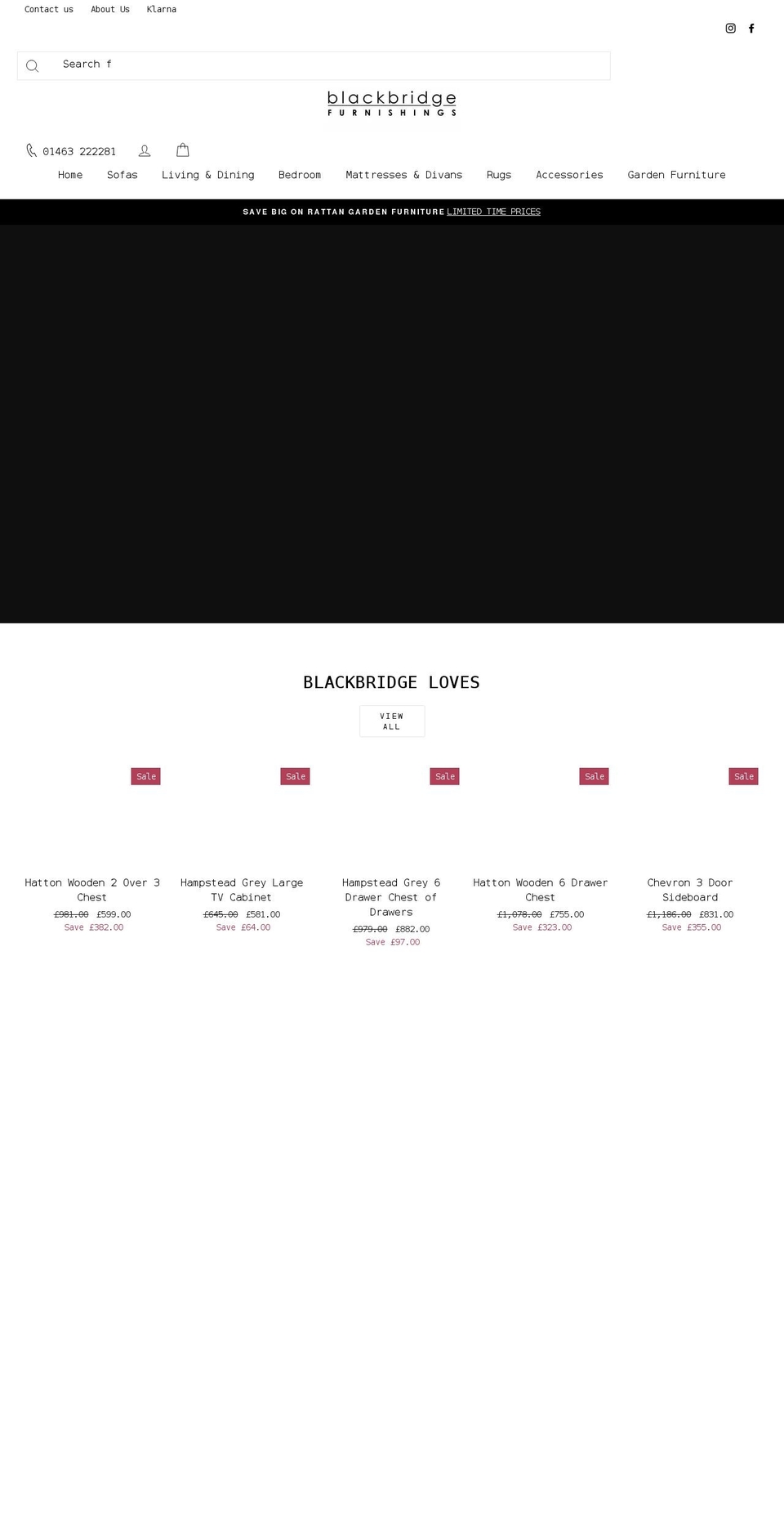 Greenwood Shopify theme site example blackbridgefurnishings.com