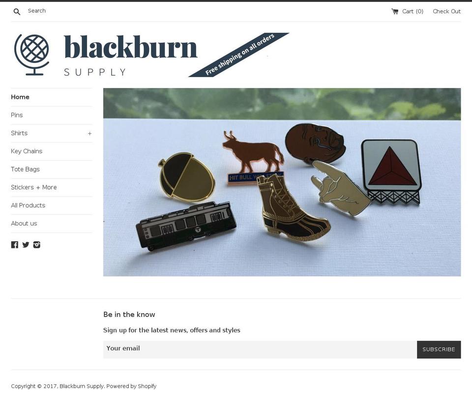 blackburnsupply.com shopify website screenshot