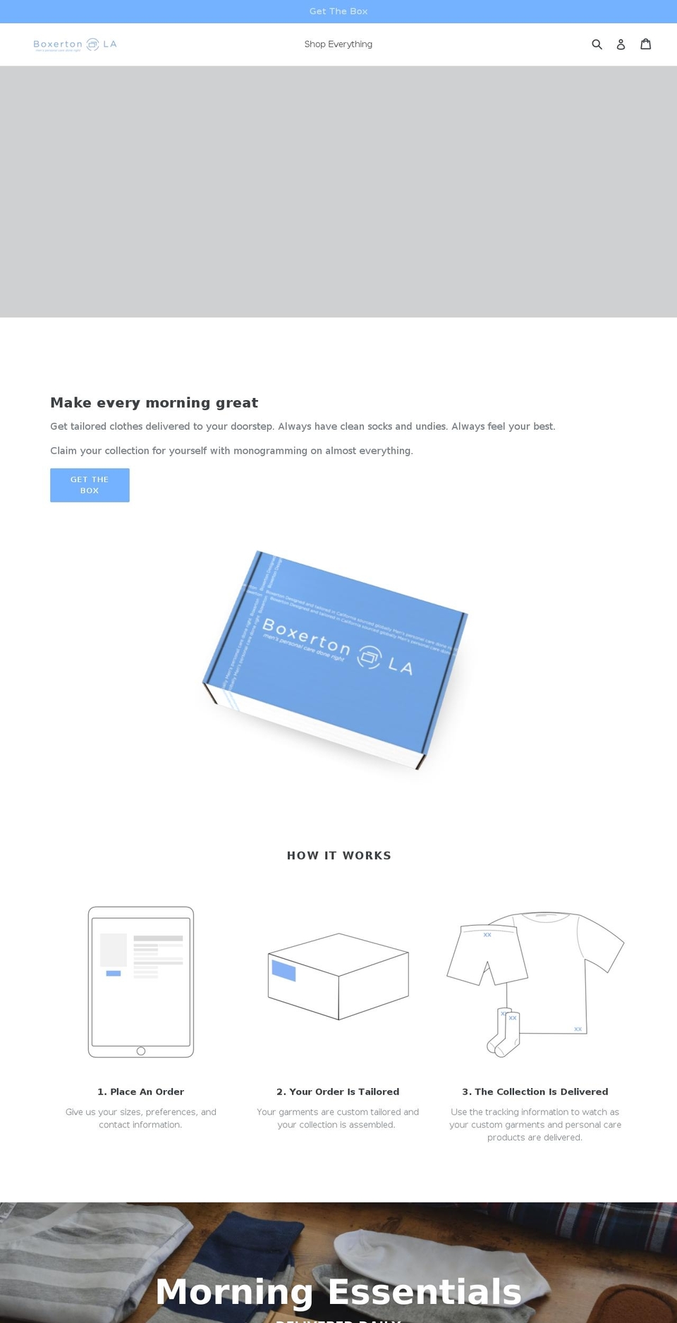 blackcardboardbox.com shopify website screenshot