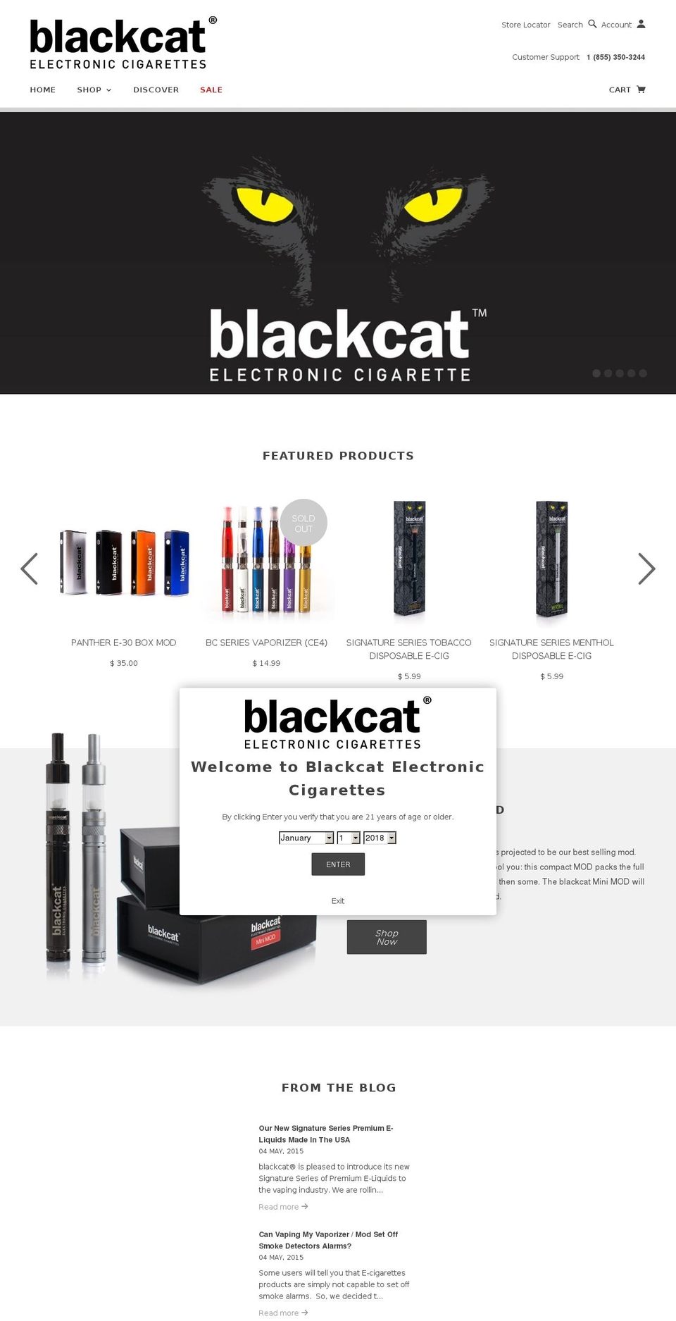 seed-age-check Shopify theme site example blackcatcigs.com