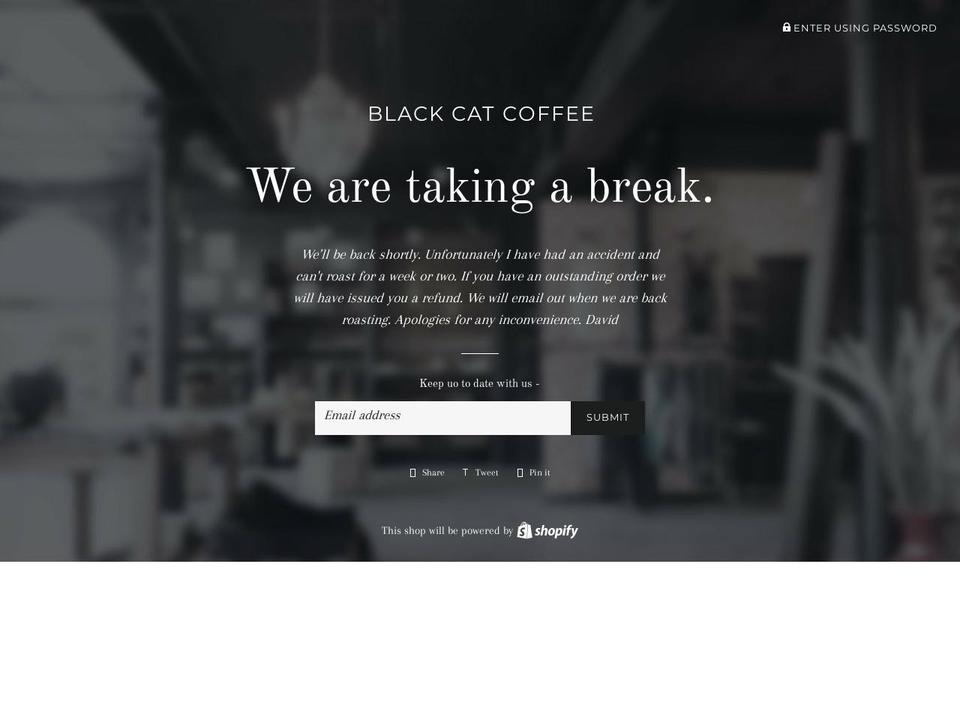 blackcatcoffee.co.uk shopify website screenshot