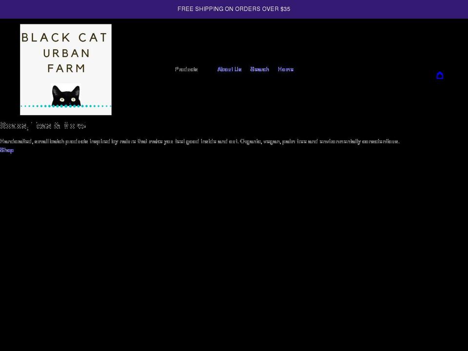 blackcaturbanfarm.com shopify website screenshot