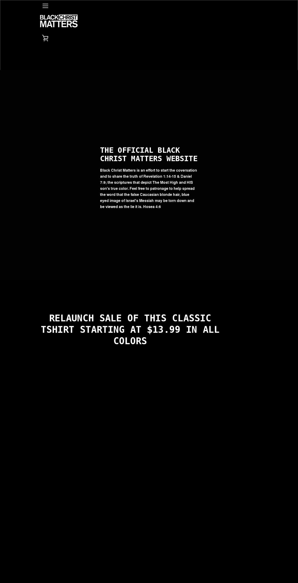 blackchristmatters.com shopify website screenshot