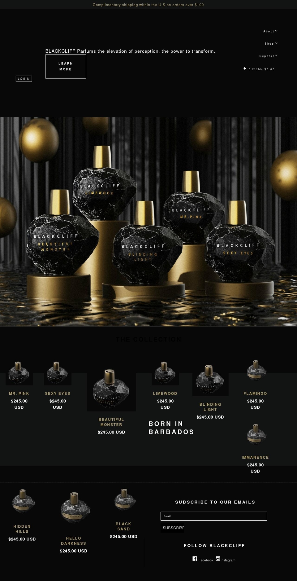 blackcliff.com shopify website screenshot