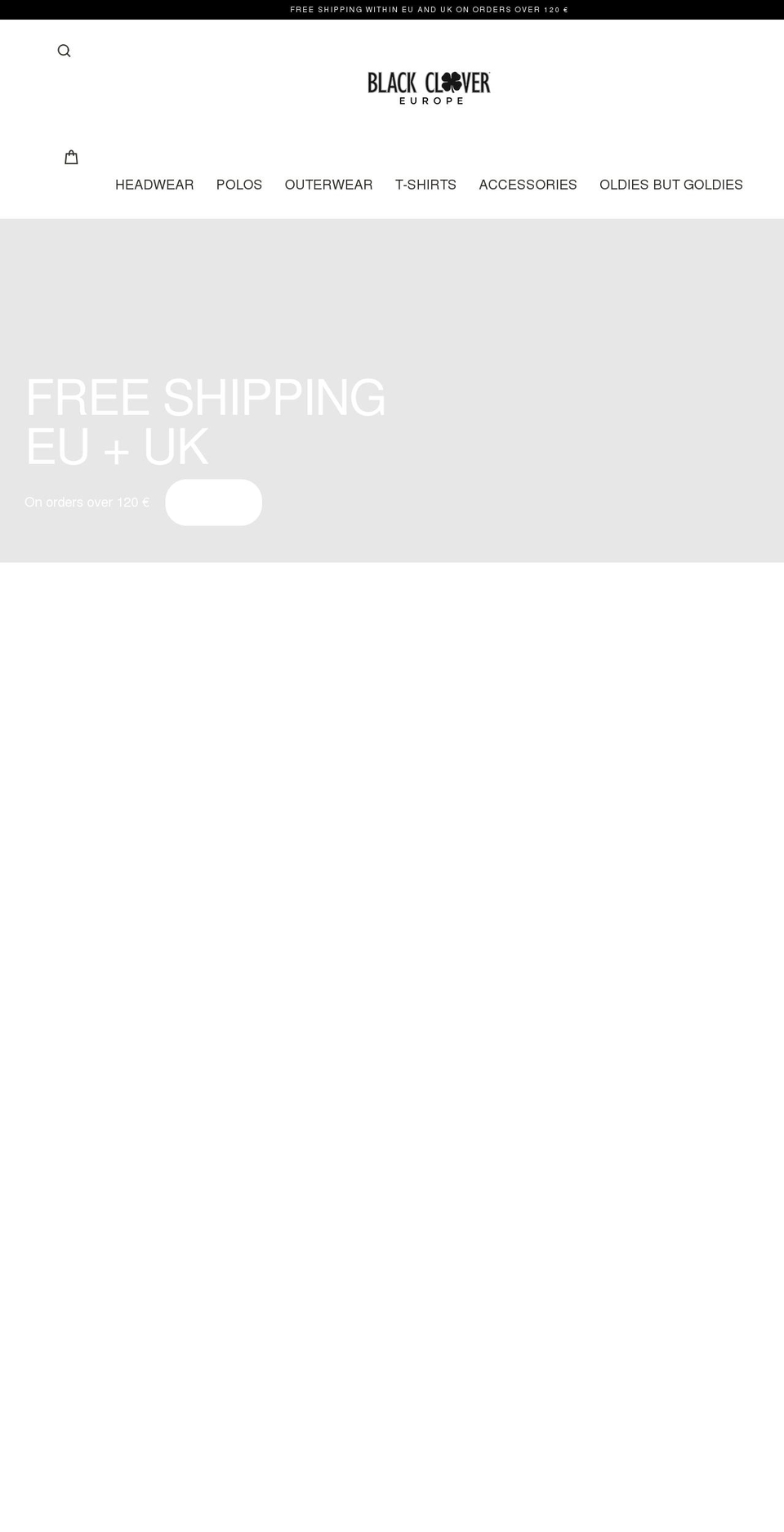 blackclovereu.com shopify website screenshot