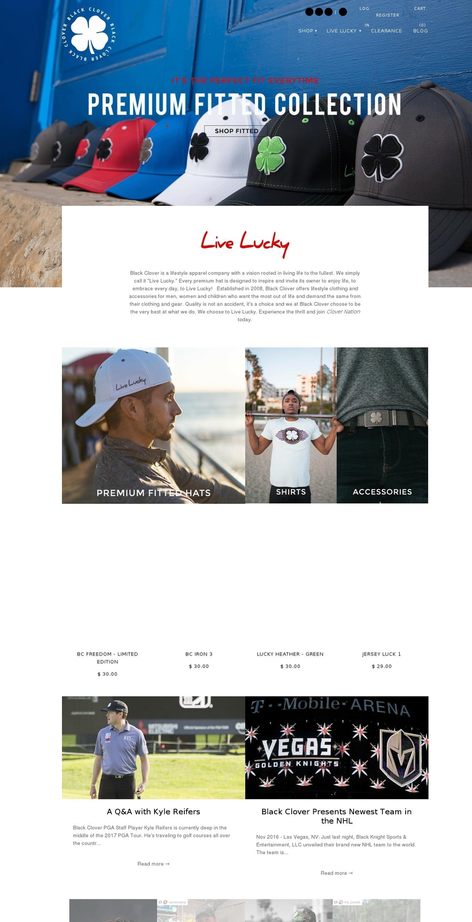 blackcloverusa.com shopify website screenshot