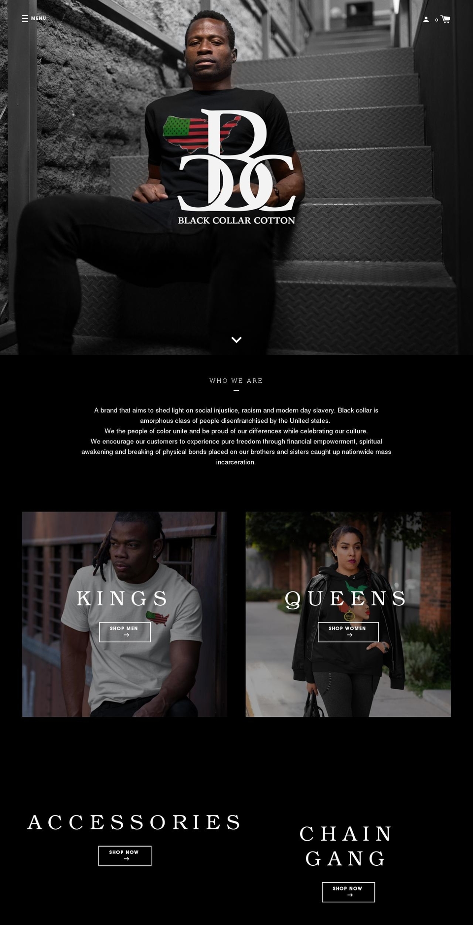 blackcollarcotton.com shopify website screenshot