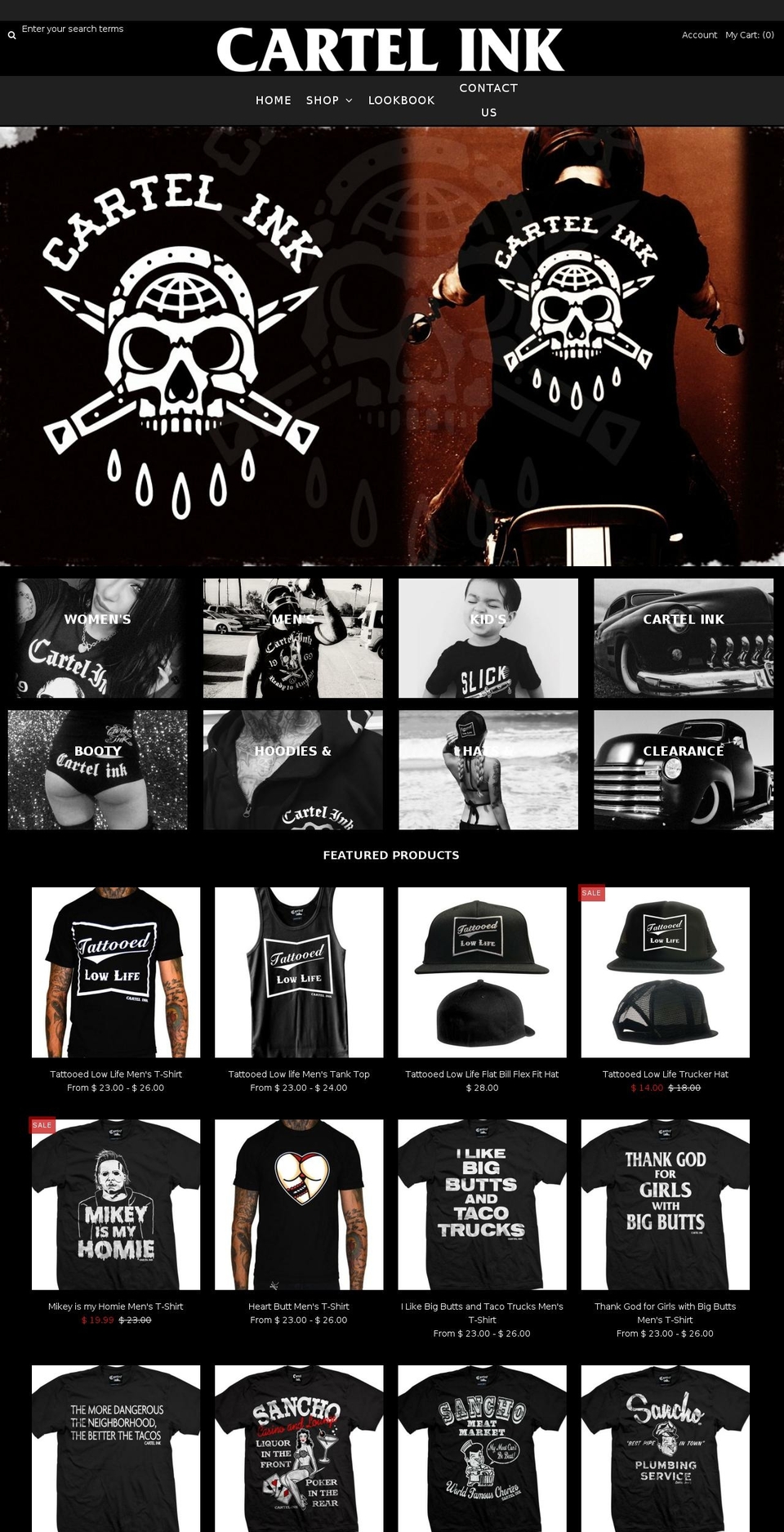 blackdiamondclothing.com — Shopify storefront screenshot