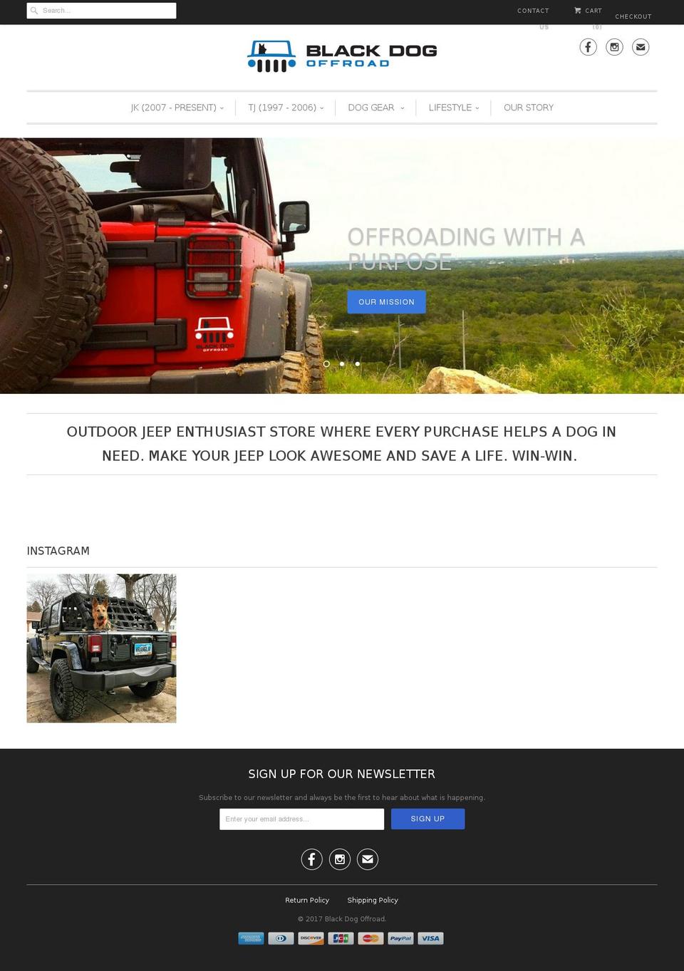 blackdogoffroad.com shopify website screenshot