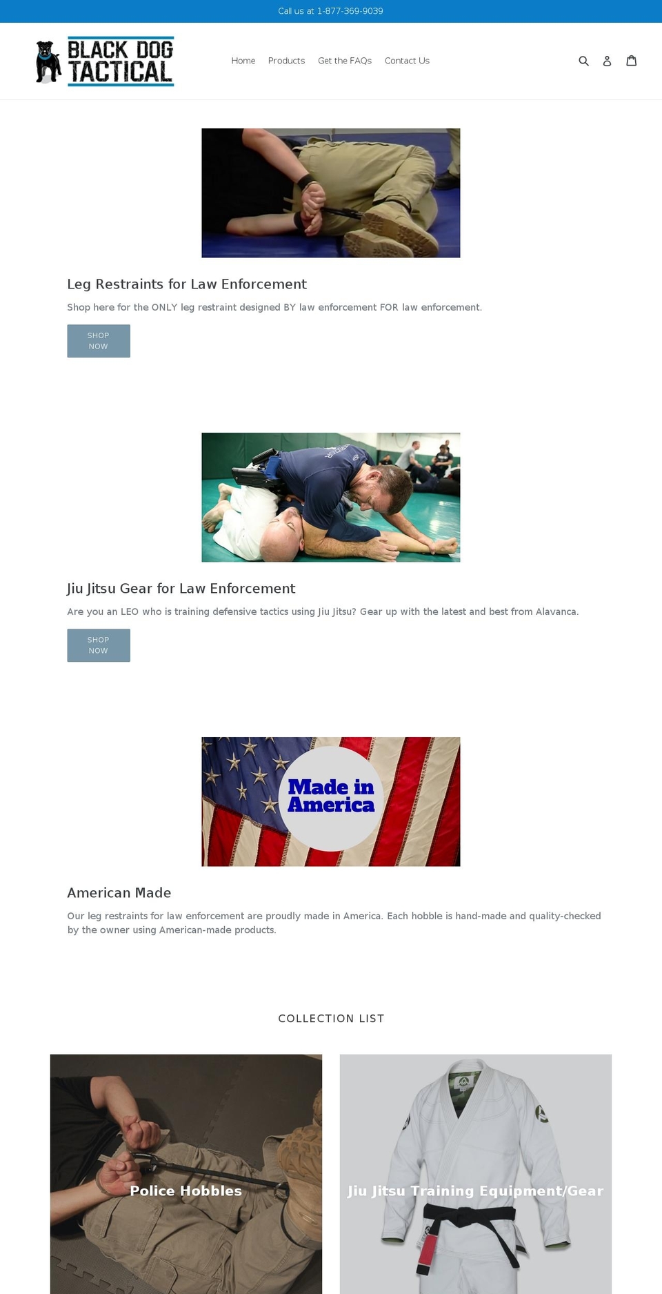 blackdogtactical.net shopify website screenshot