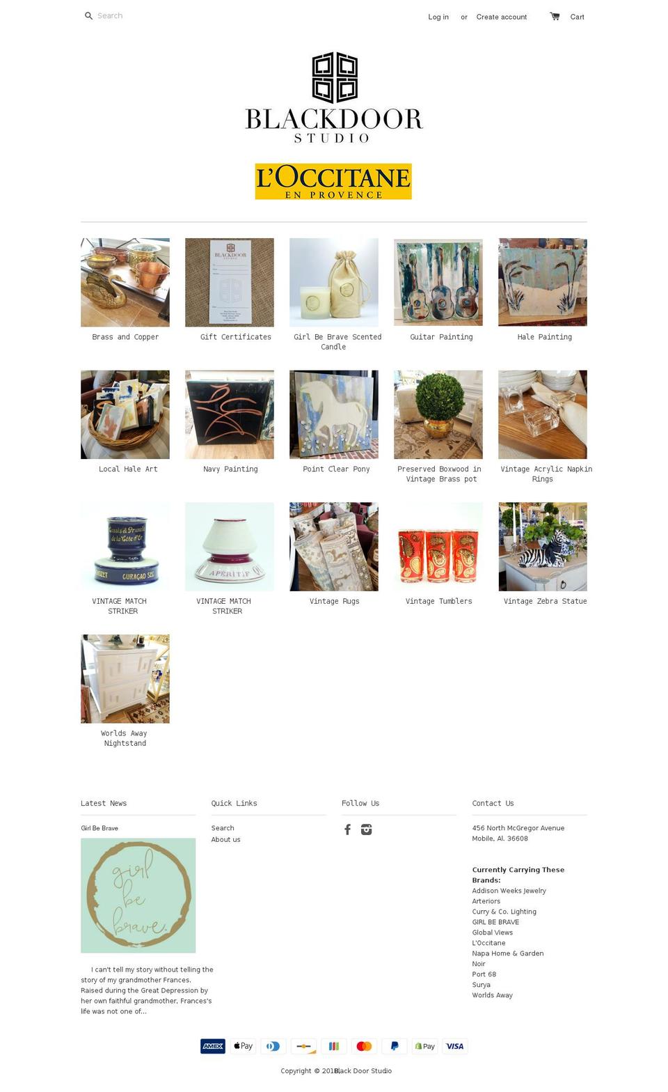 blackdoorstudio.net shopify website screenshot