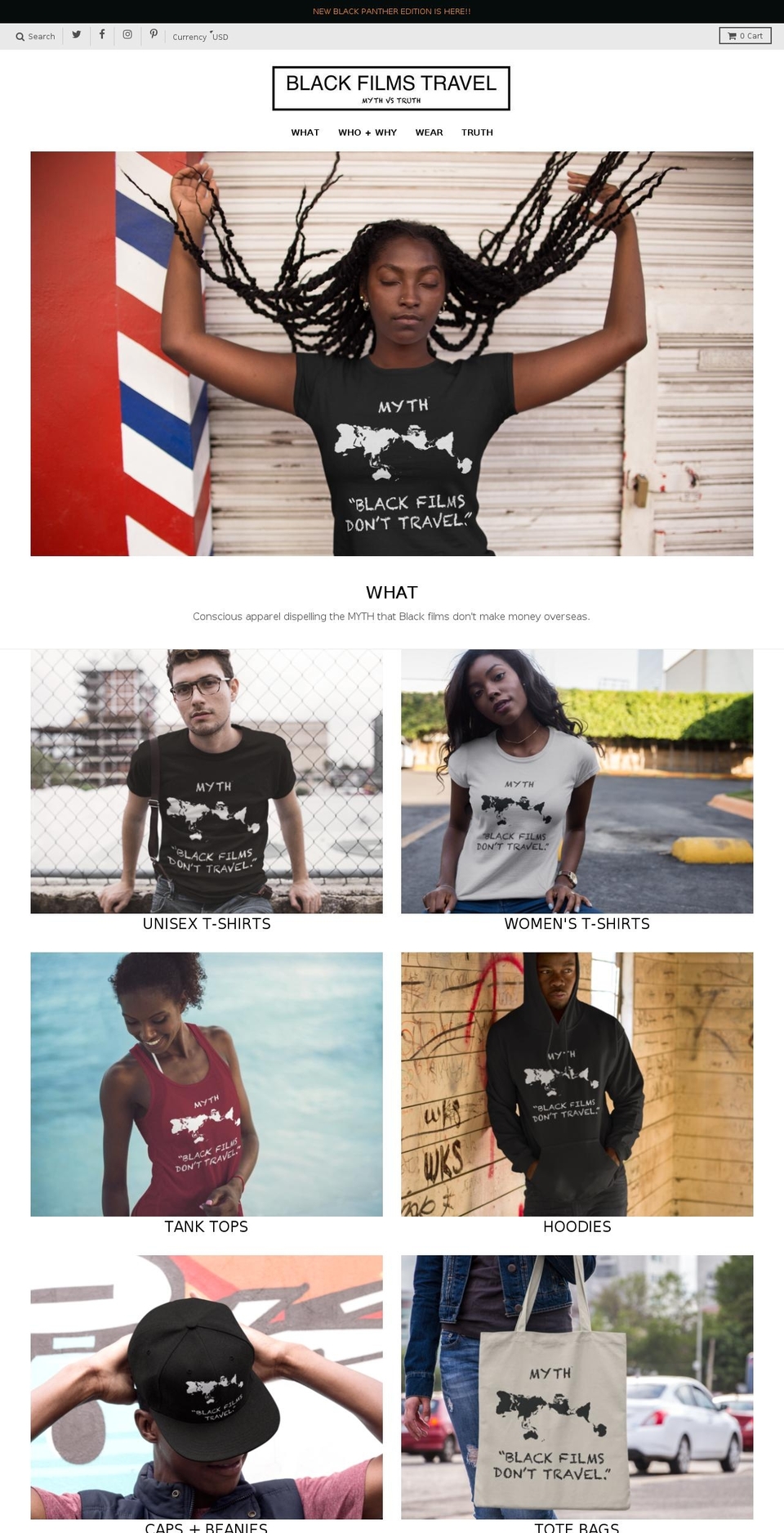 THE STORE Shopify theme site example blackfilmstravel.com