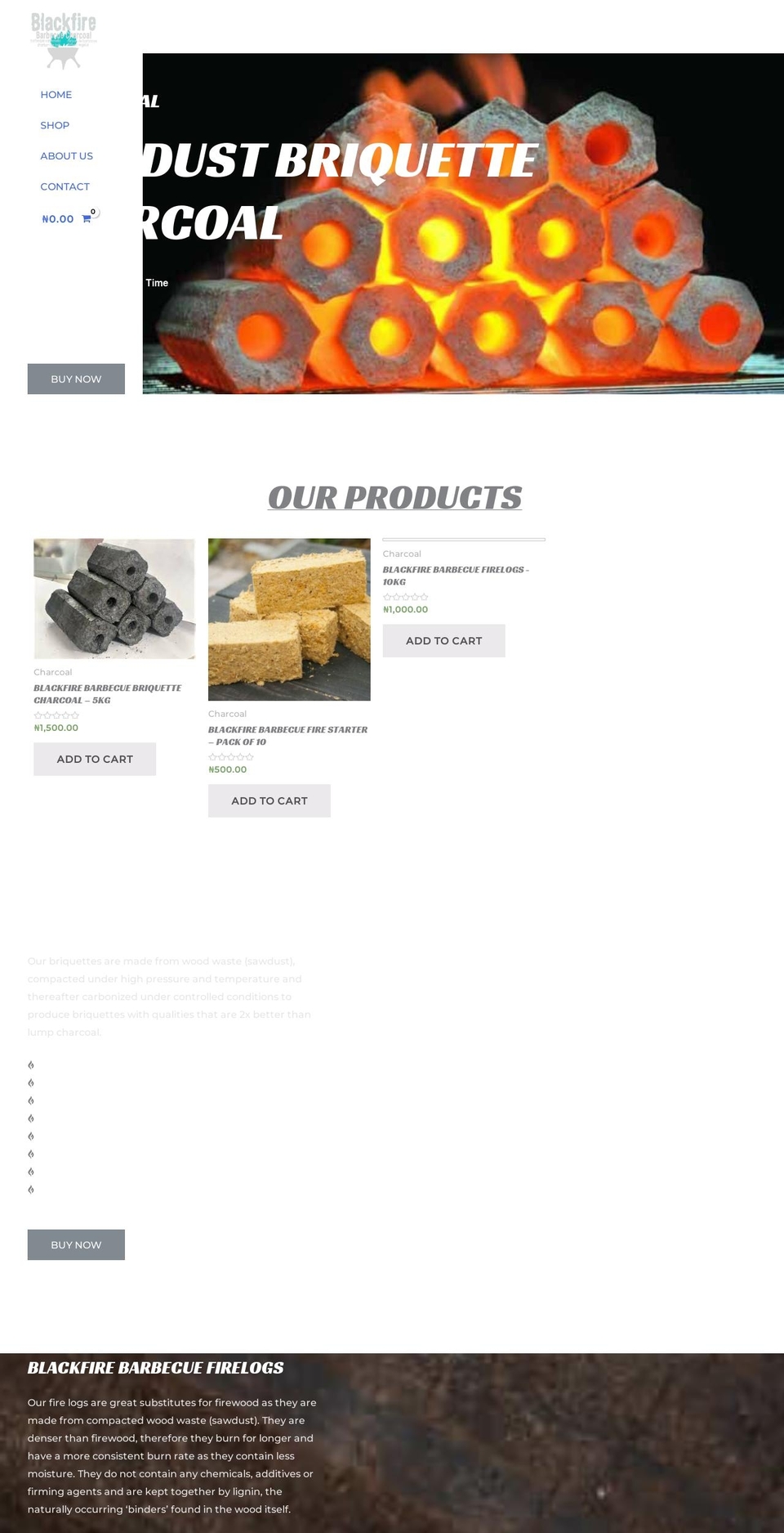 blackfirebarbecue.com — Shopify storefront screenshot