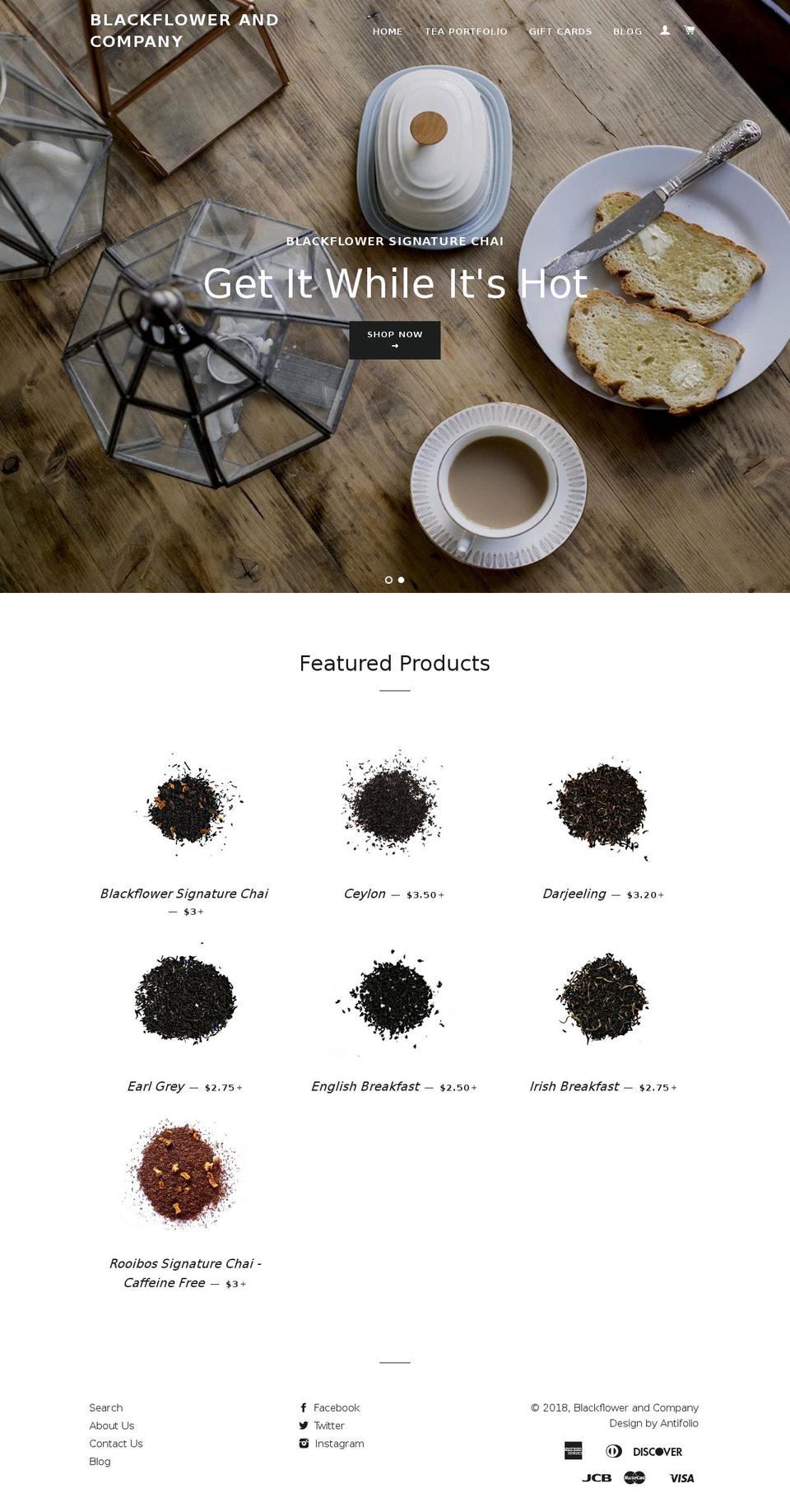 blackflowerchai.com — Shopify storefront screenshot