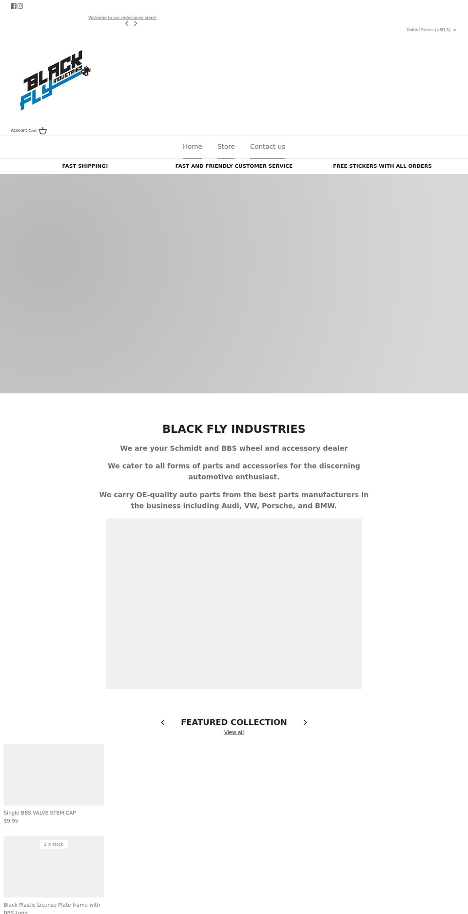 blackflyindustries.com shopify website screenshot