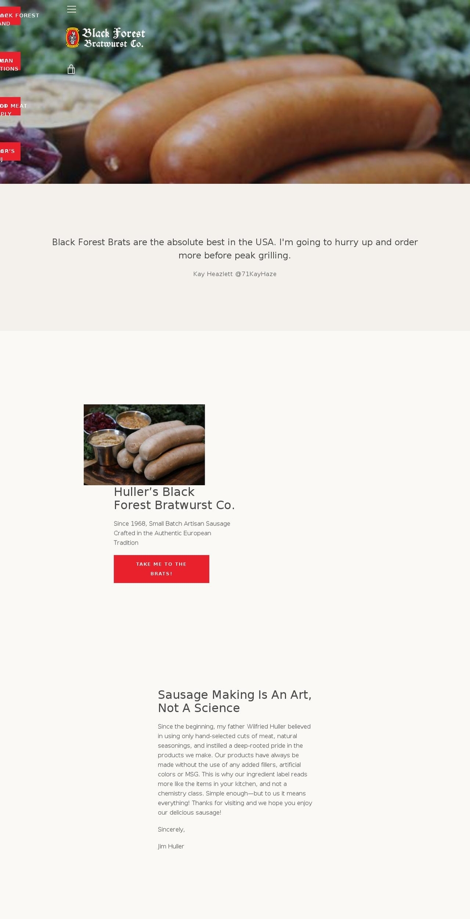 blackforestbratwurst.com — Shopify storefront screenshot