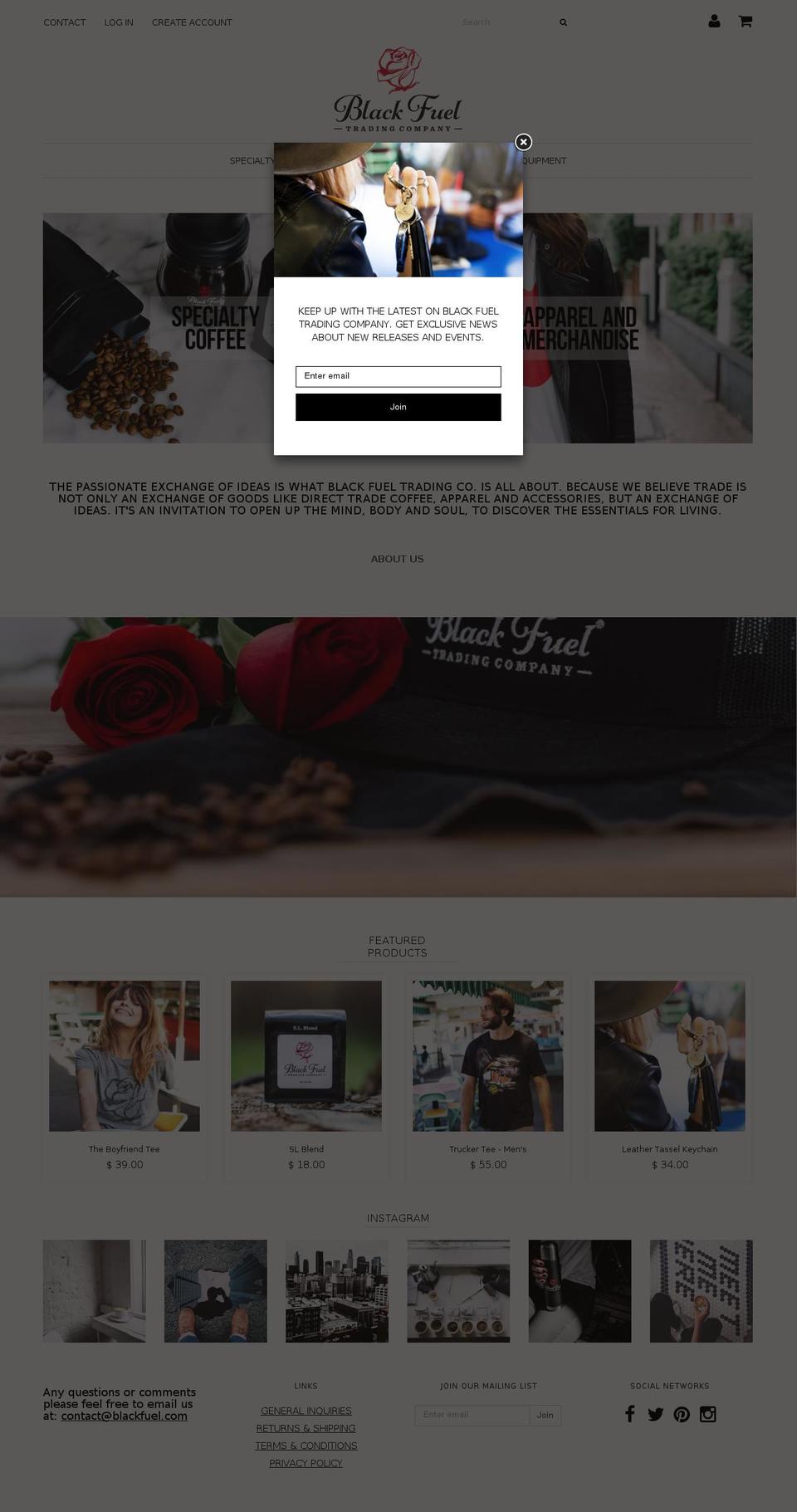 blackfuel.com shopify website screenshot