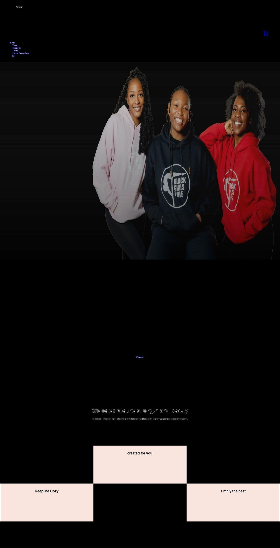 blackgirlspoleshop.com shopify website screenshot