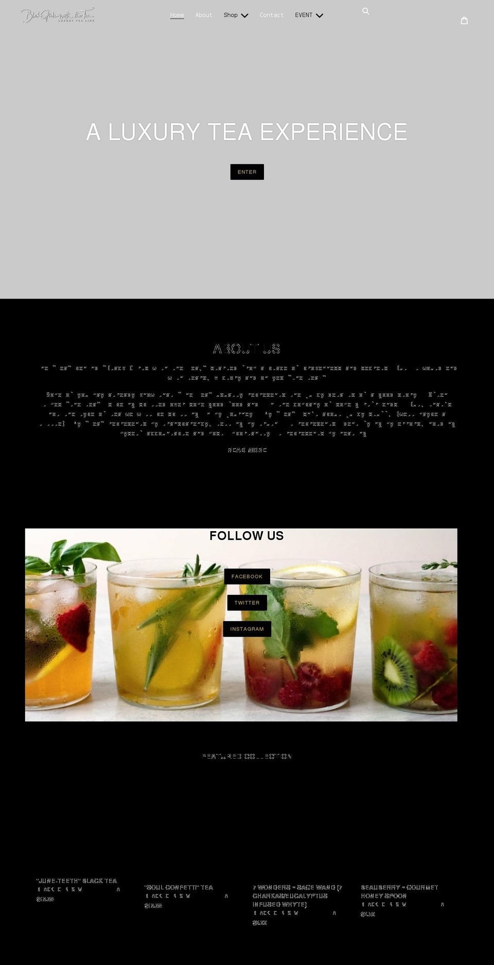blackgirlswiththetea.com shopify website screenshot