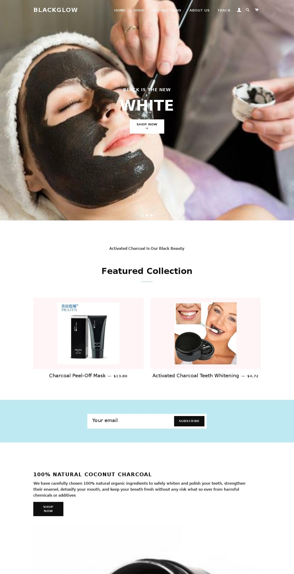 blackglow.site shopify website screenshot