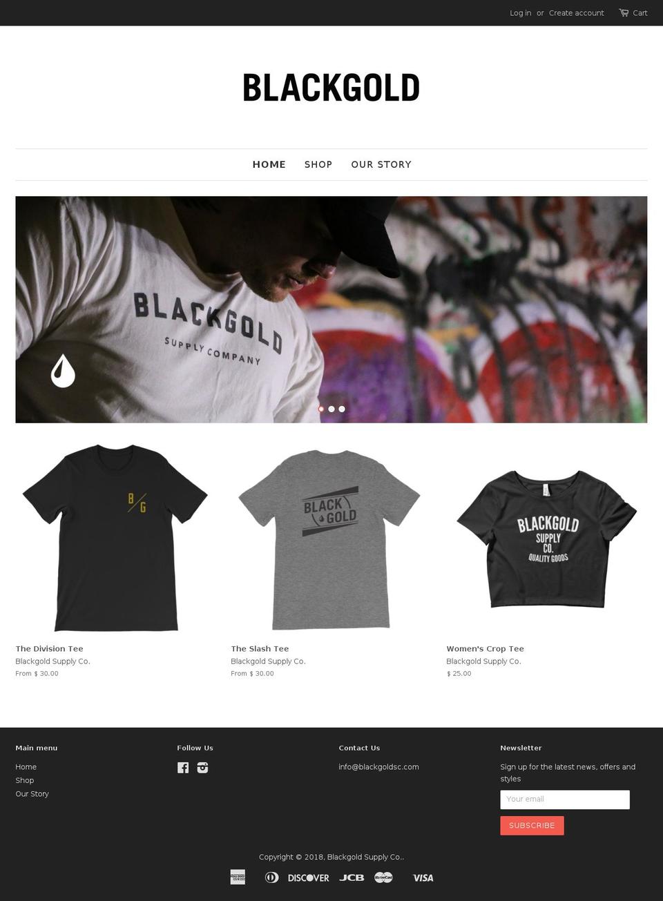 blackgoldsc.com — Shopify storefront screenshot