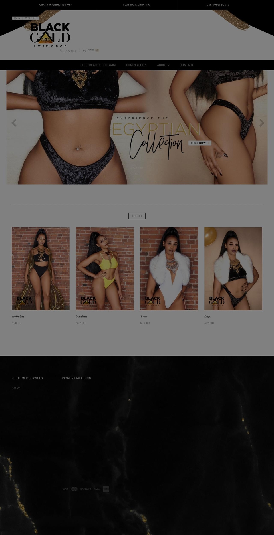 blackgoldswim.com — Shopify storefront screenshot
