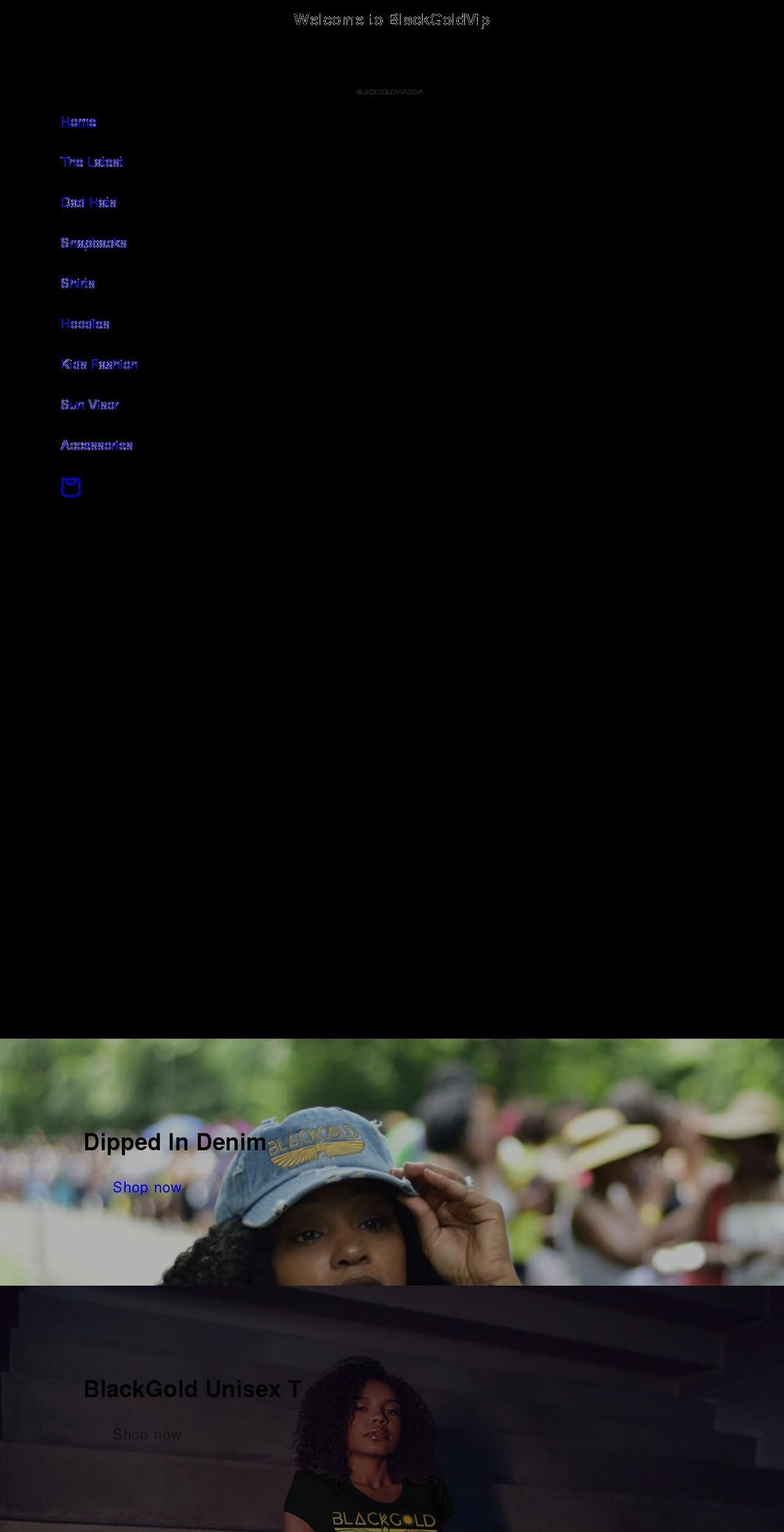 blackgoldvip.com shopify website screenshot