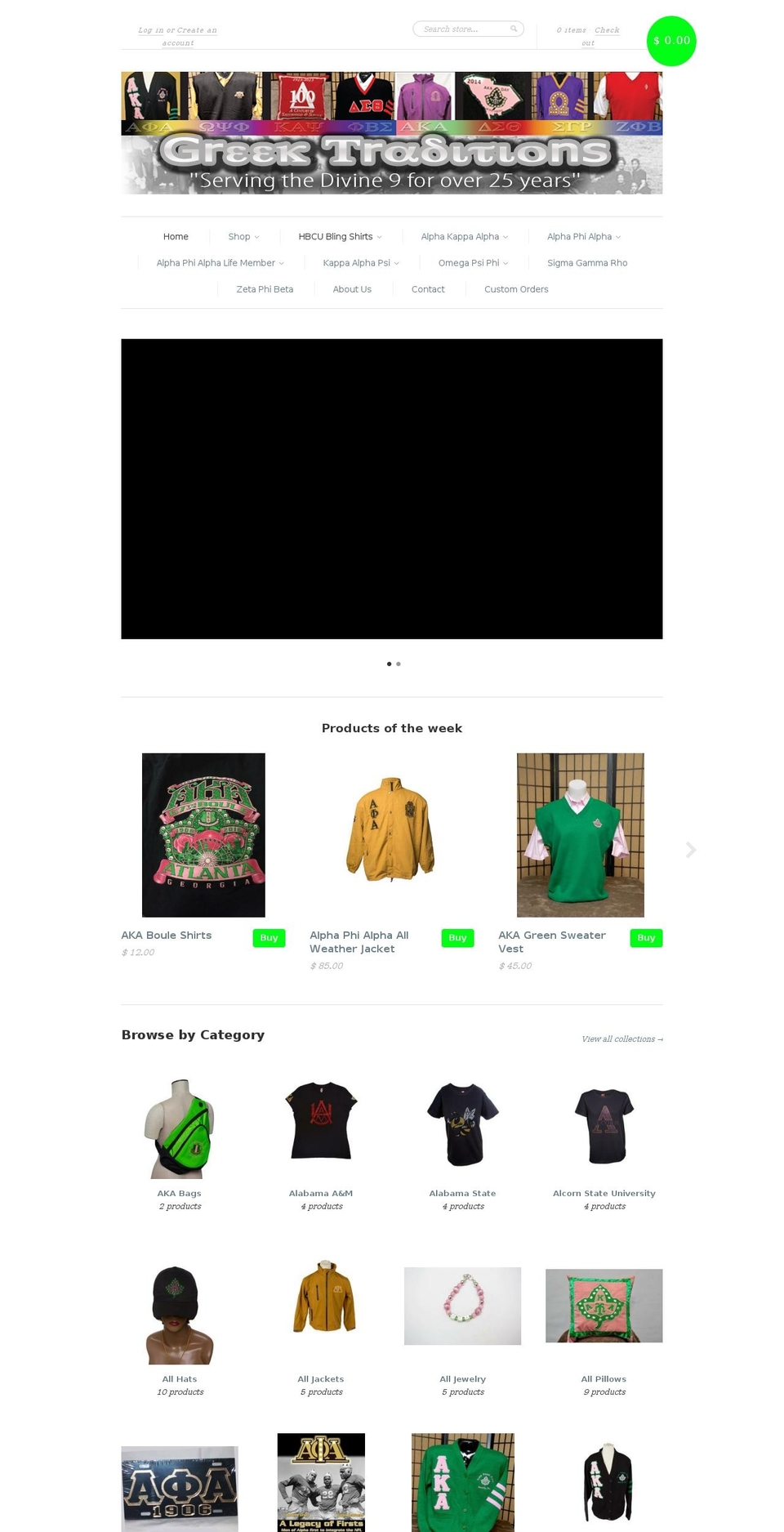 blackgreektraditions.com shopify website screenshot