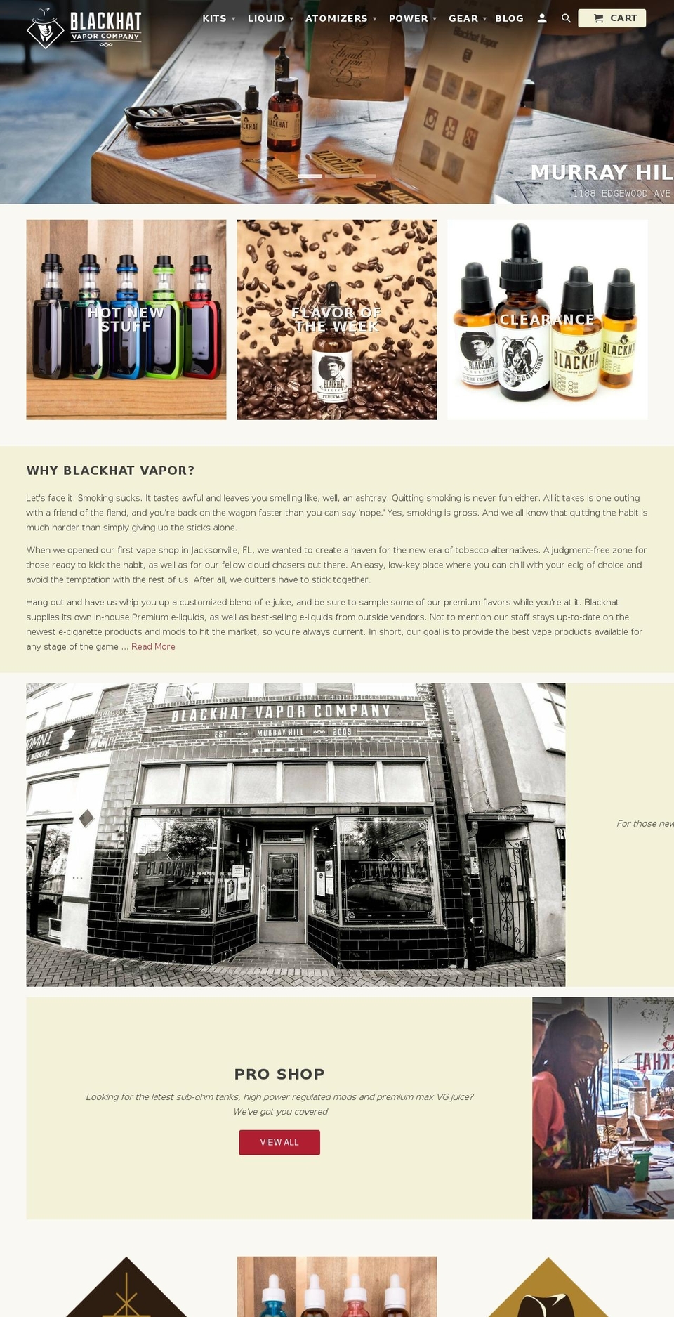 blackhatvapor.com — Shopify storefront screenshot