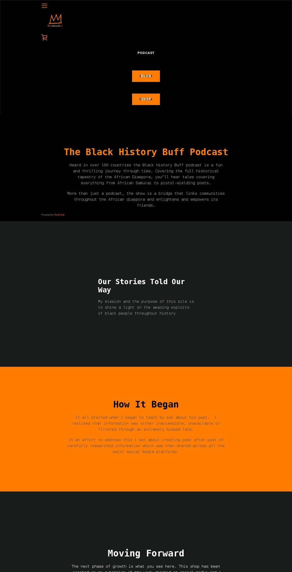 blackhistorybuff.com shopify website screenshot