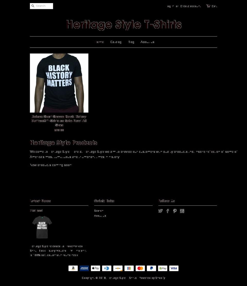 blackhistorymatterstshirts.com — Shopify storefront screenshot