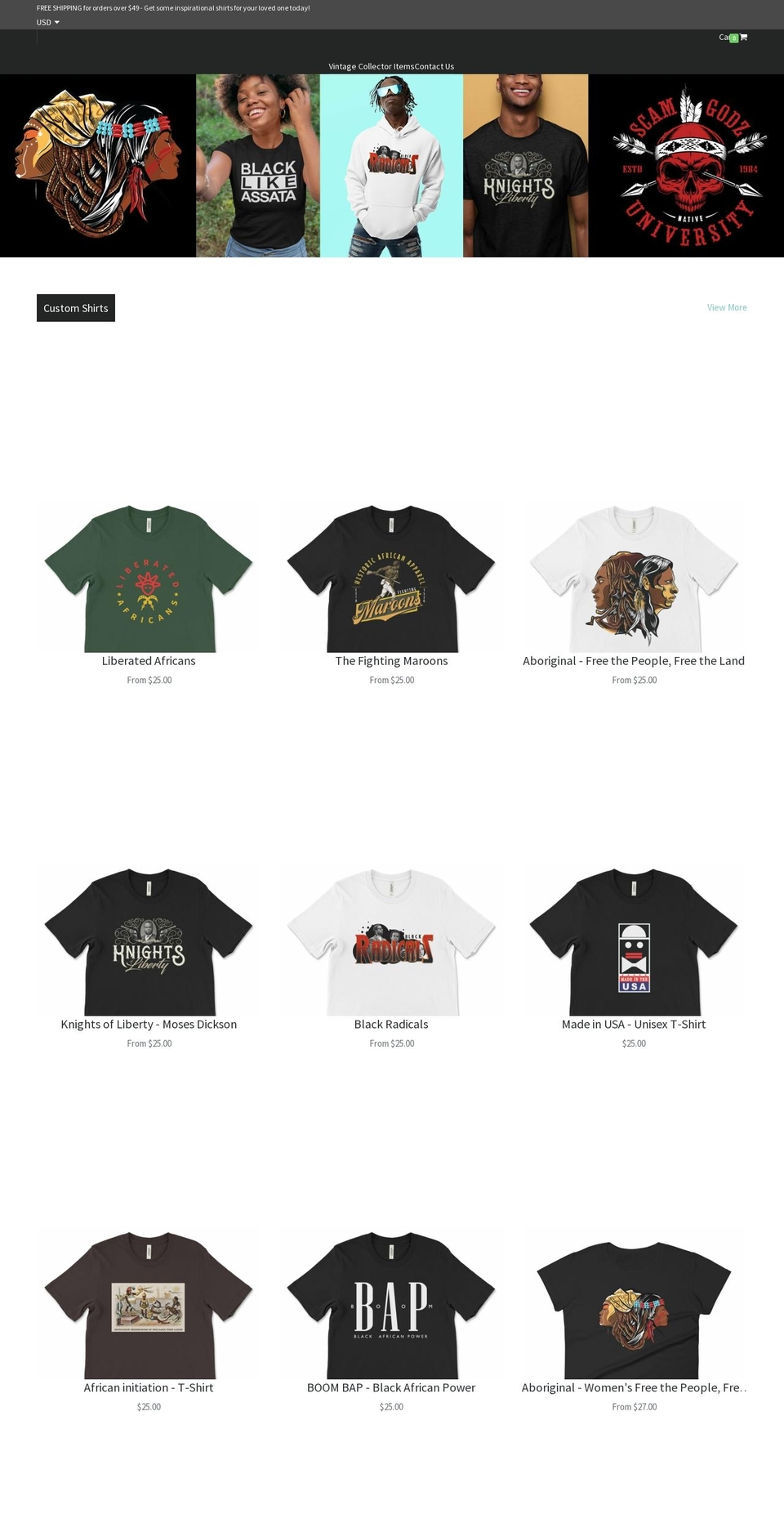 blackhistoryprints.com shopify website screenshot