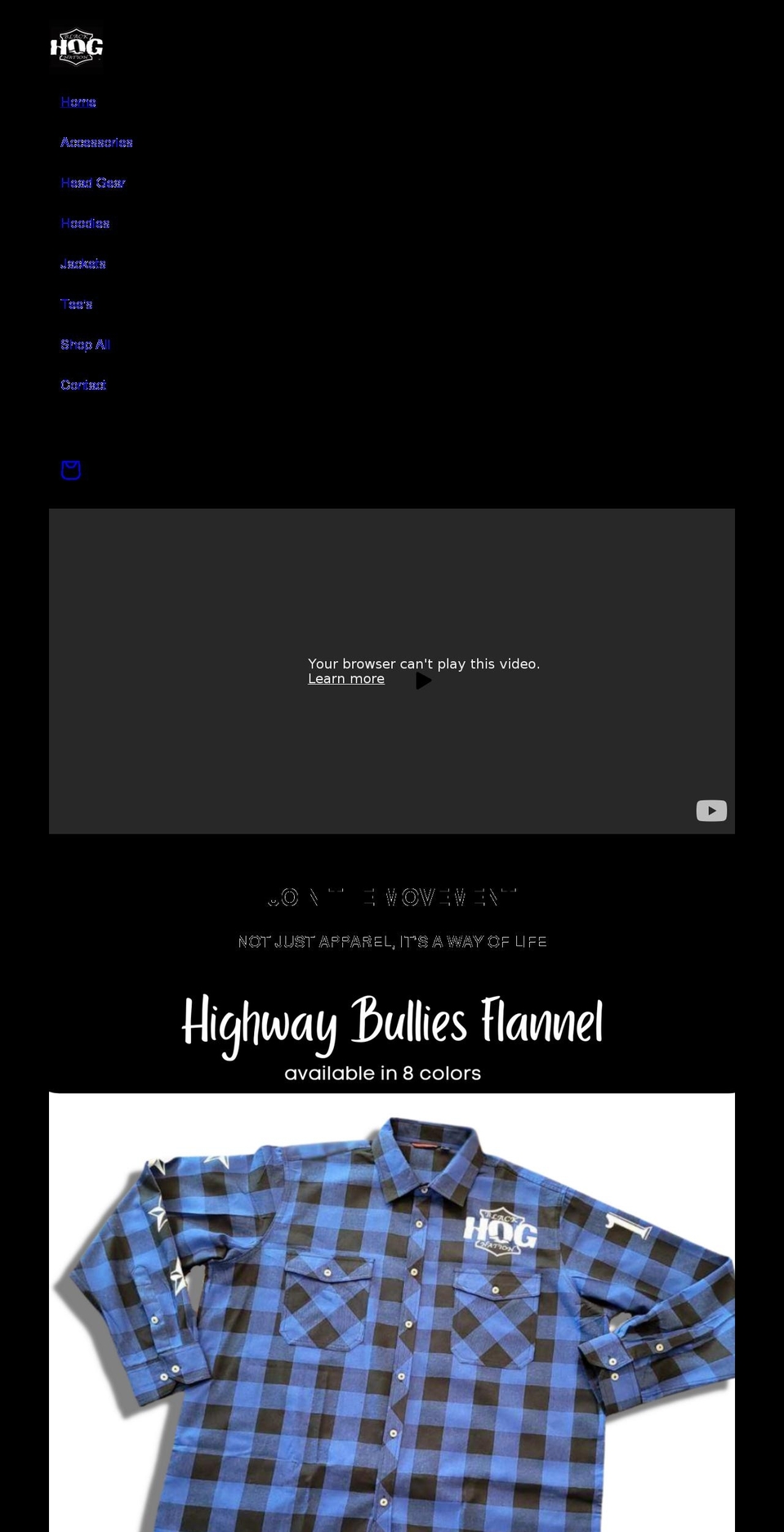 blackhognation.com shopify website screenshot