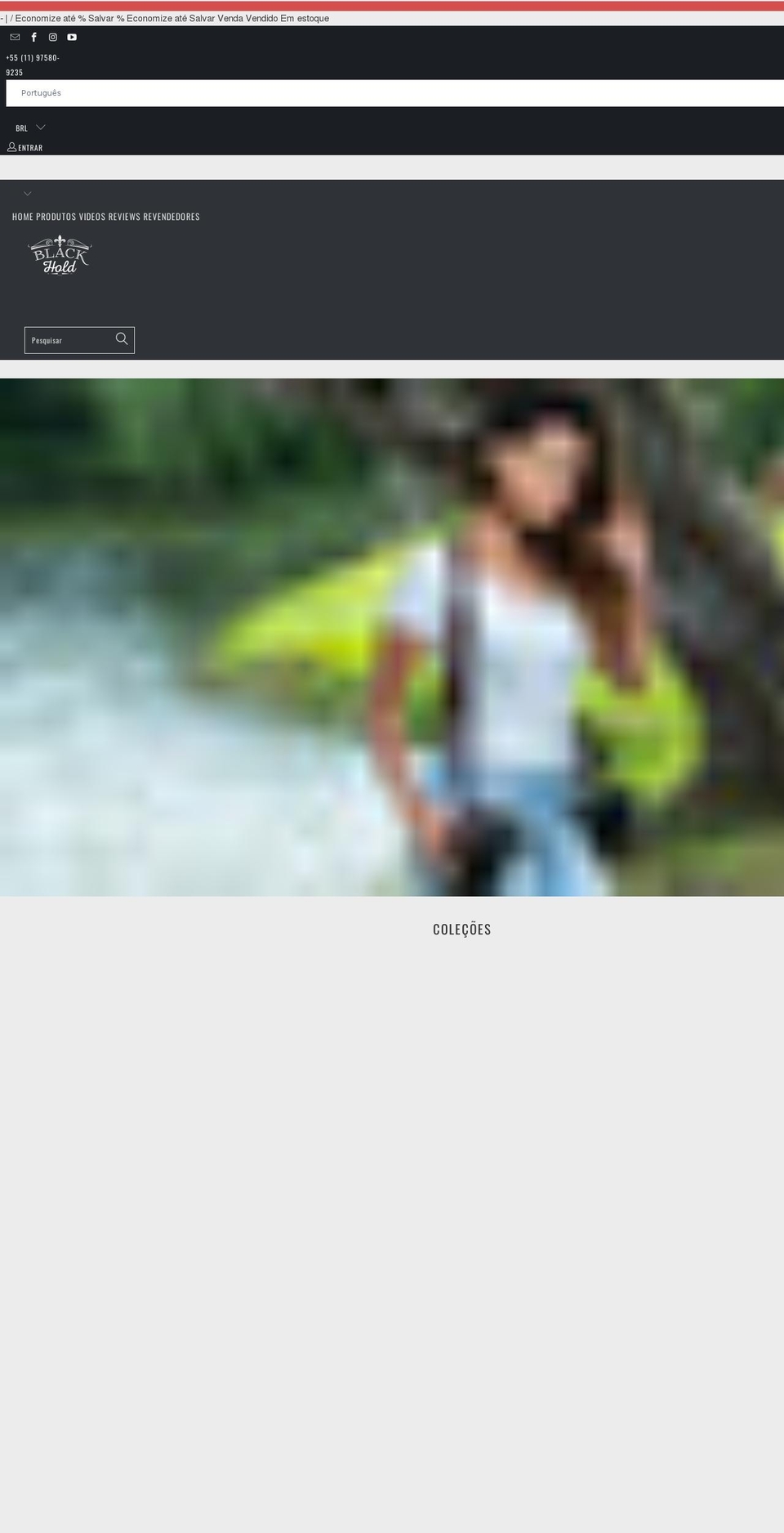 blackhold.com.br shopify website screenshot